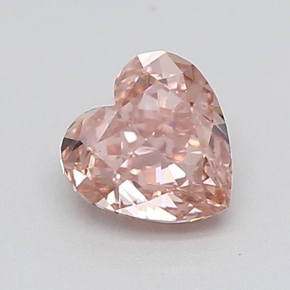 0.31 Ct. Fancy Light Pinkish Brown Heart Lab Grown Diamond