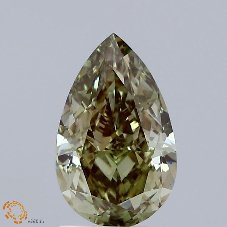 2.01 Ct. Fancy Intense Green Pear Lab Grown Diamond