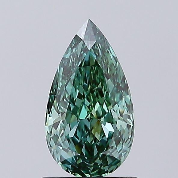 1.03 Ct. Fancy Vivid Green Pear Lab Grown Diamond