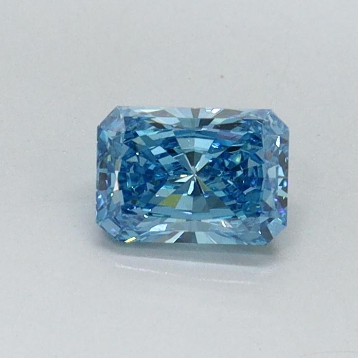 0.42 Ct. Fancy Vivid Malibu Blue Radiant Lab Grown Diamond
