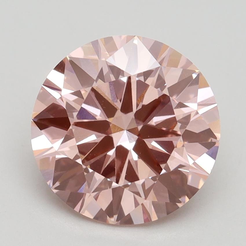 2.70 Ct. Fancy Intense Pink Round Lab Grown Diamond