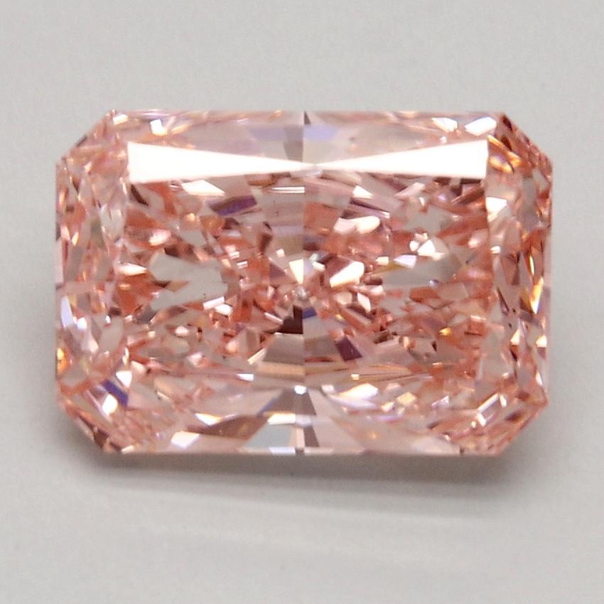 1.85 Ct. Fancy Intense Pink Radiant Lab Grown Diamond