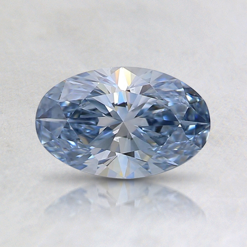 0.59 Ct. Fancy Light Blue Oval Lab Grown Diamond