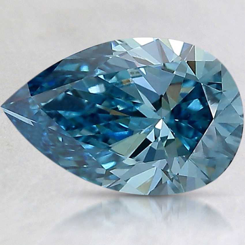 1.27 Ct. Fancy Vivid Blue Pear Lab Grown Diamond