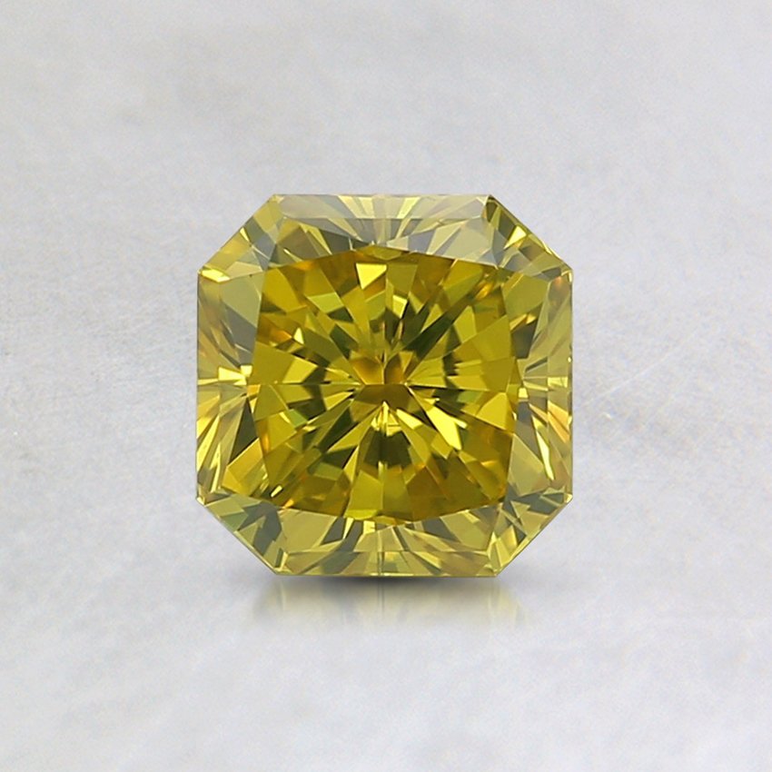 0.73 Ct. Lab Grown Fancy Intense Greenish Yellow Radiant Diamond