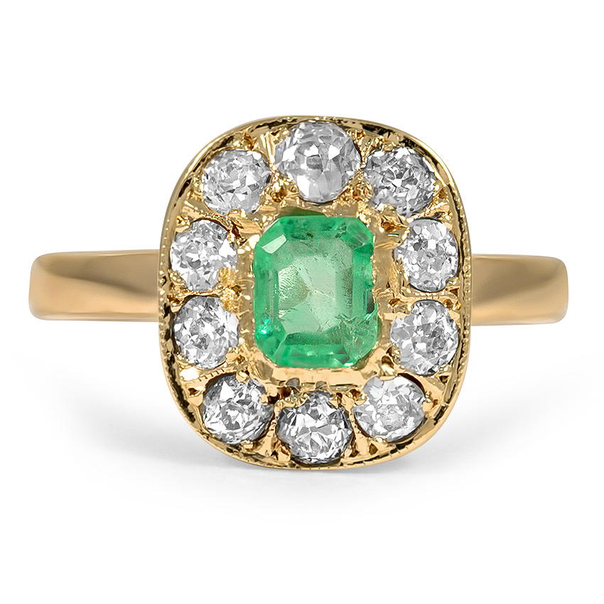 Art Deco Emerald Vintage Ring