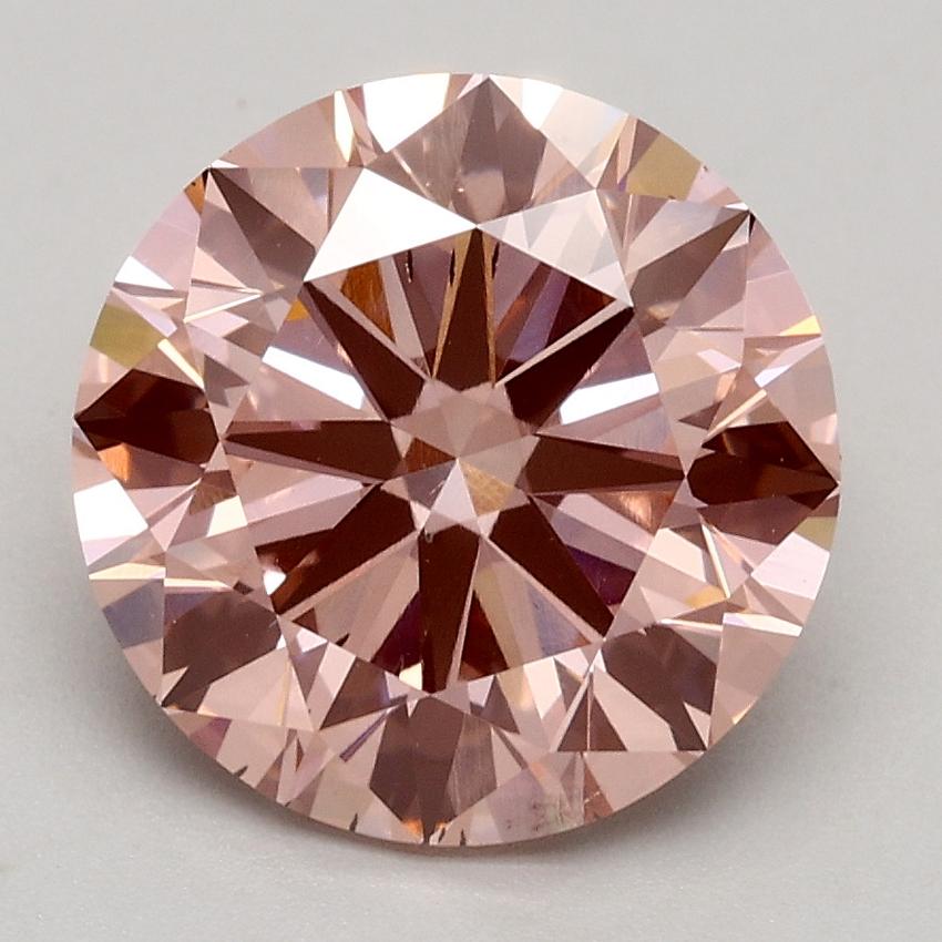 2.52 Ct. Fancy Intense Pink Round Lab Grown Diamond