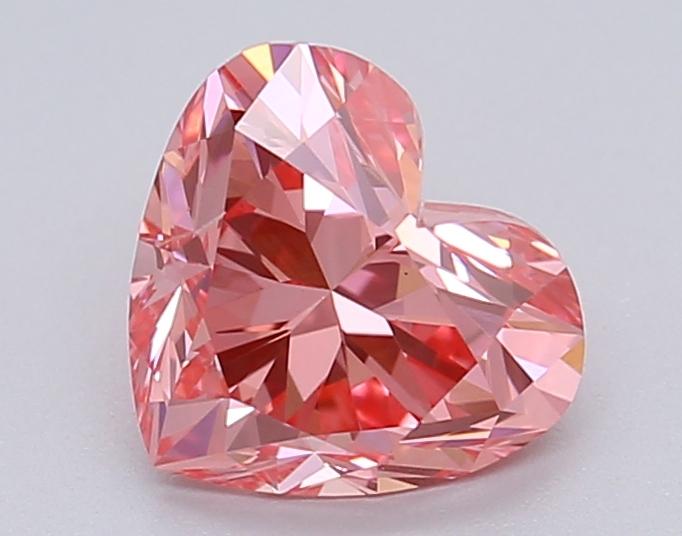 1.05 Ct. Fancy Vivid Pink Heart Lab Grown Diamond