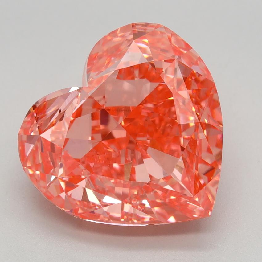6.12 Ct. Fancy Vivid Pink Heart Lab Grown Diamond