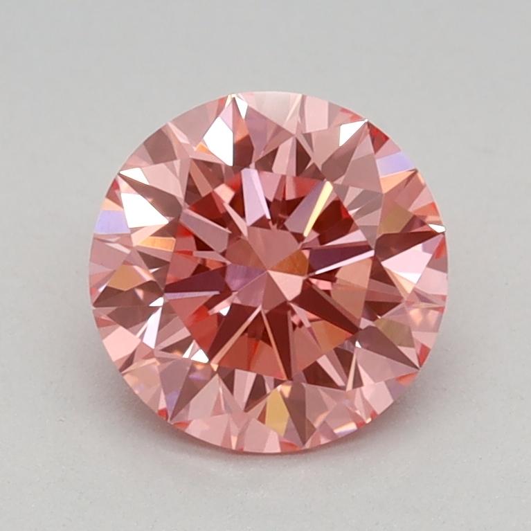 0.90 Ct. Fancy Vivid Pink Round Lab Grown Diamond