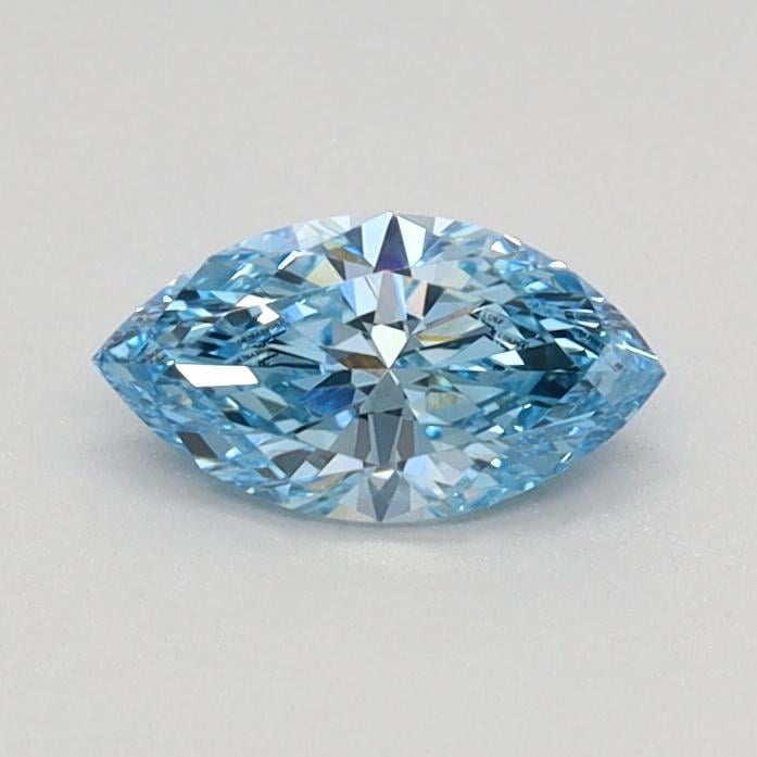 0.32 Ct. Fancy Vivid Blue Marquise Lab Grown Diamond