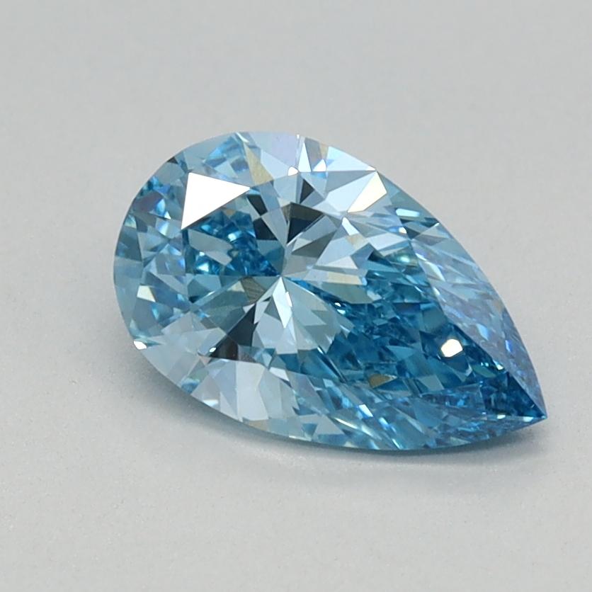 0.68 Ct. Fancy Vivid Blue Pear Lab Grown Diamond