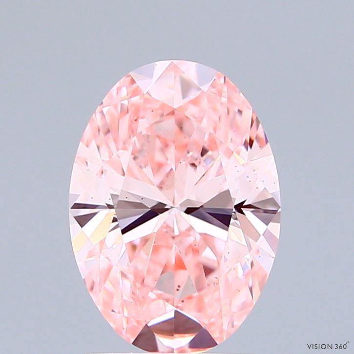 1.60 Ct. Fancy Vivid Pink Oval Lab Grown Diamond