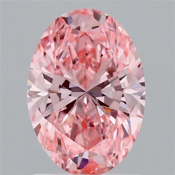 1.59 Ct. Fancy Vivid Pink Oval Lab Grown Diamond