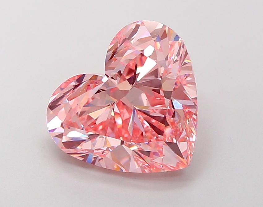 5.02 Ct. Fancy Vivid Pink Heart Lab Grown Diamond
