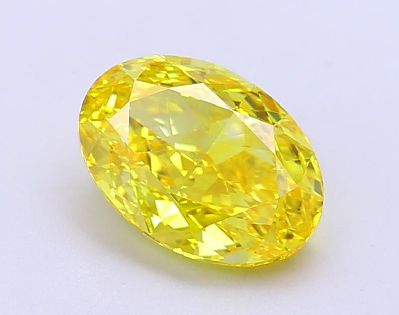 2.05 Ct. Fancy Vivid  Yellow Oval Lab Grown Diamond