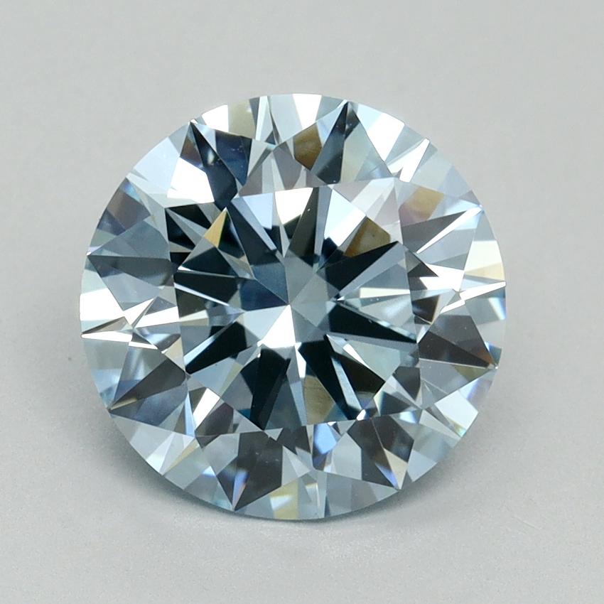 3.18 Ct. Fancy Vivid Blue Round Lab Grown Diamond
