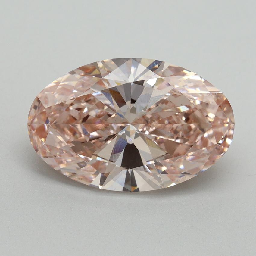 5.09 Ct. Fancy Intense Pink Oval Lab Grown Diamond