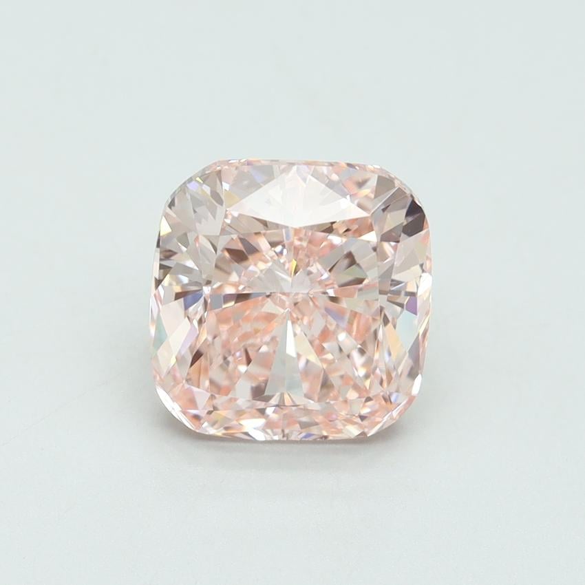 3.01 Ct. Fancy Intense Pink Cushion Lab Grown Diamond