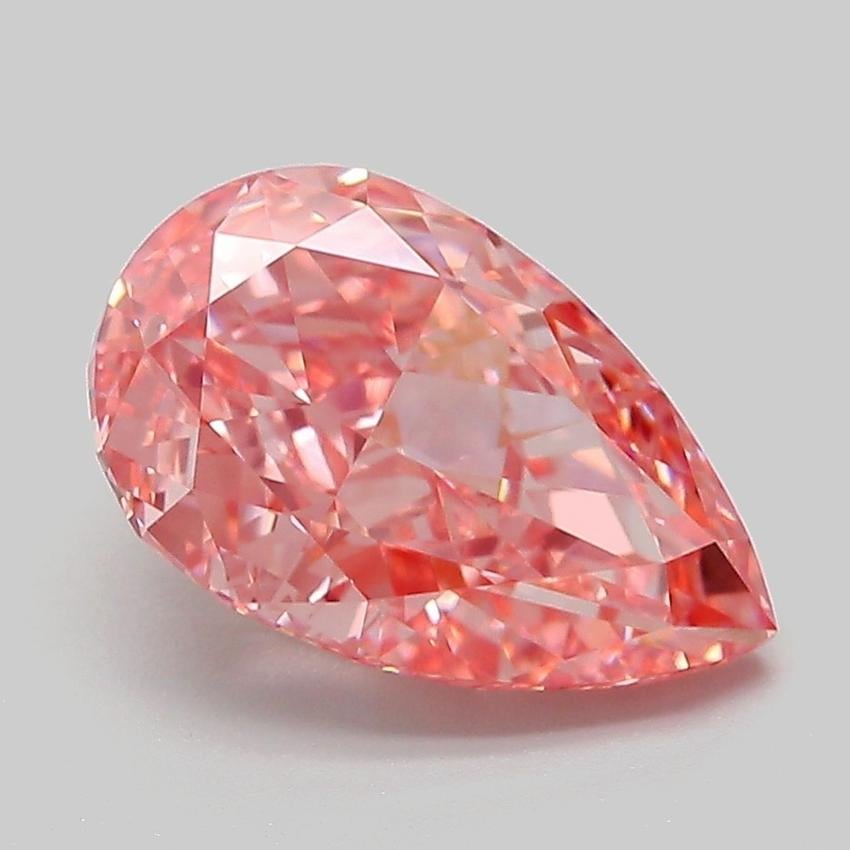 3.10 Ct. Fancy Vivid Pink Pear Lab Grown Diamond