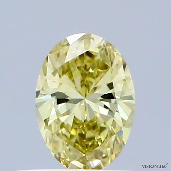0.33 Ct. Fancy Intense  Yellow Oval Lab Grown Diamond