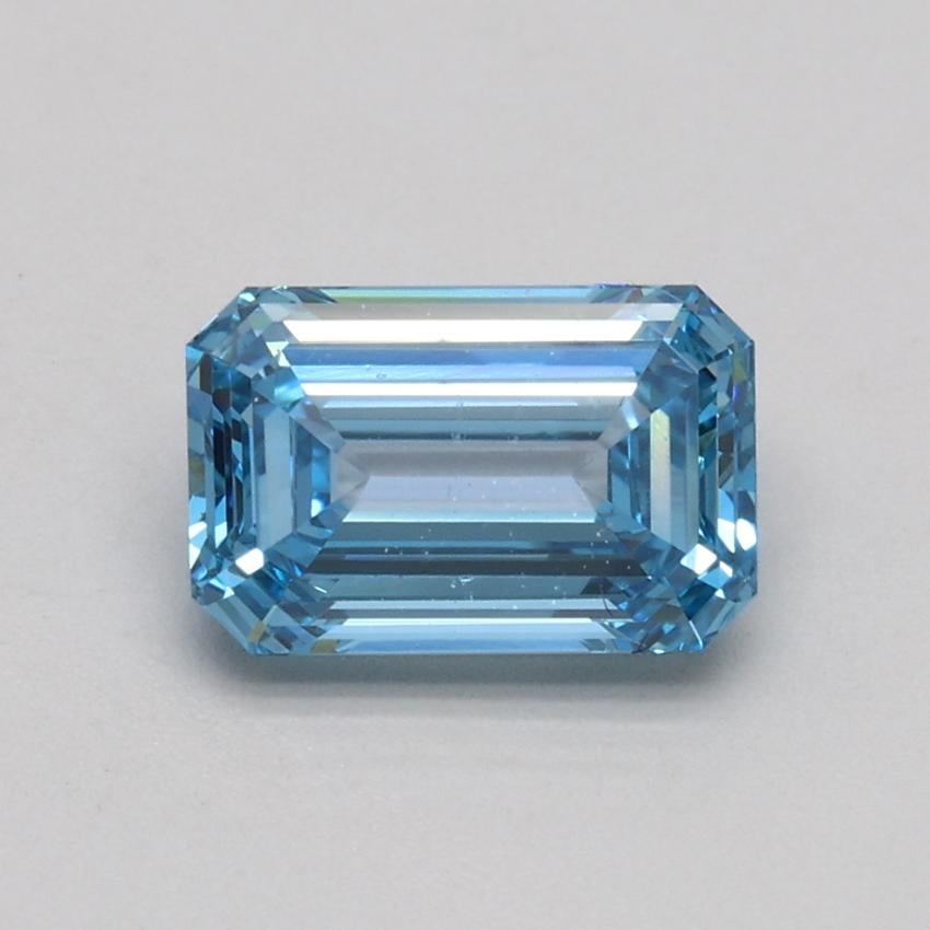 1.02 Ct. Fancy Intense Blue Emerald Lab Grown Diamond
