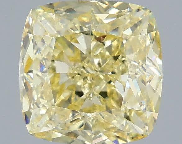 2.03 Ct. Fancy Yellow Cushion Lab Grown Diamond