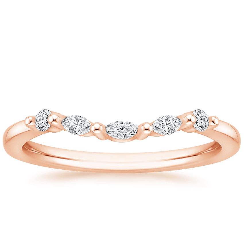 Rose Gold Verbena Contoured Diamond Ring
