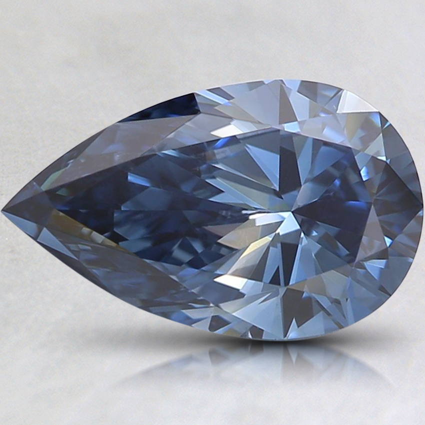 1.52 Ct. Fancy Intense Blue Pear Lab Grown Diamond