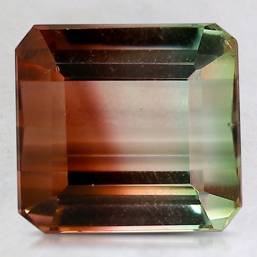 8.9x8.3mm Bi-Color Modified Emerald Tourmaline