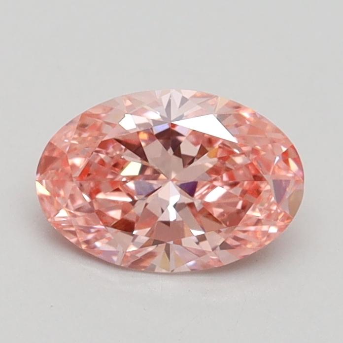 0.68 Ct. Fancy Vivid Pink Oval Lab Grown Diamond