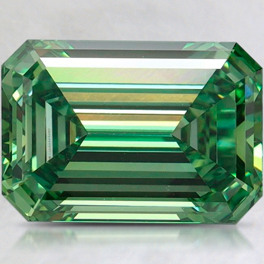 3.09 Ct. Fancy Vivid Pacific Green Emerald Lab Grown Diamond
