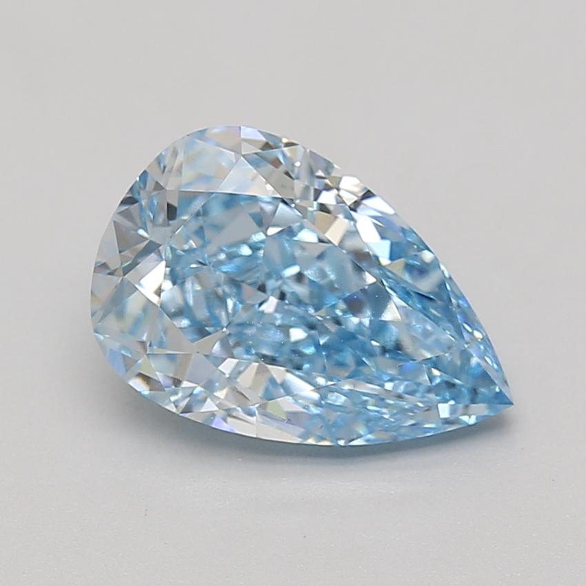 3.04 Ct. Fancy Vivid Blue Pear Lab Grown Diamond