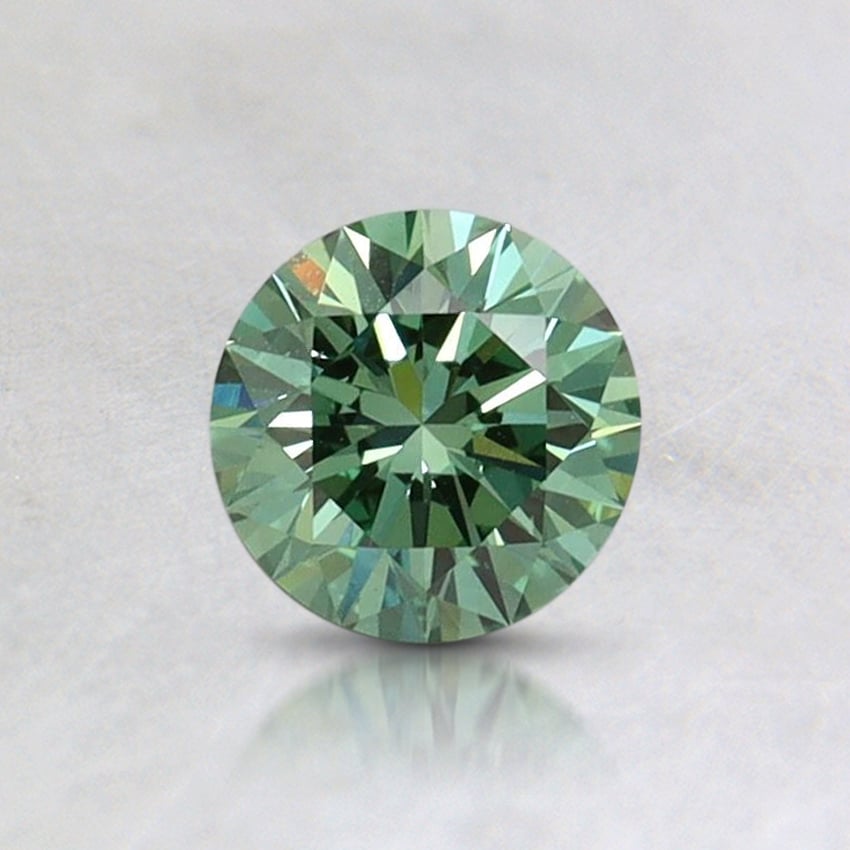 0.52 Ct. Fancy Vivid Pacific Green Round Lab Grown Diamond