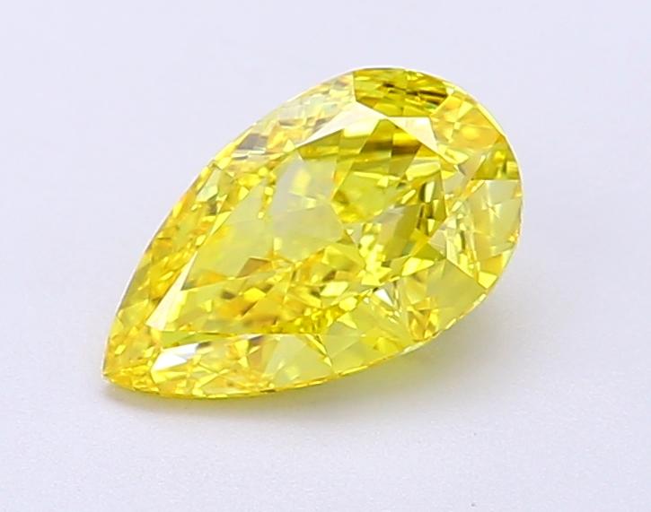 1.16 Ct. Fancy Vivid Yellow Pear Lab Grown Diamond