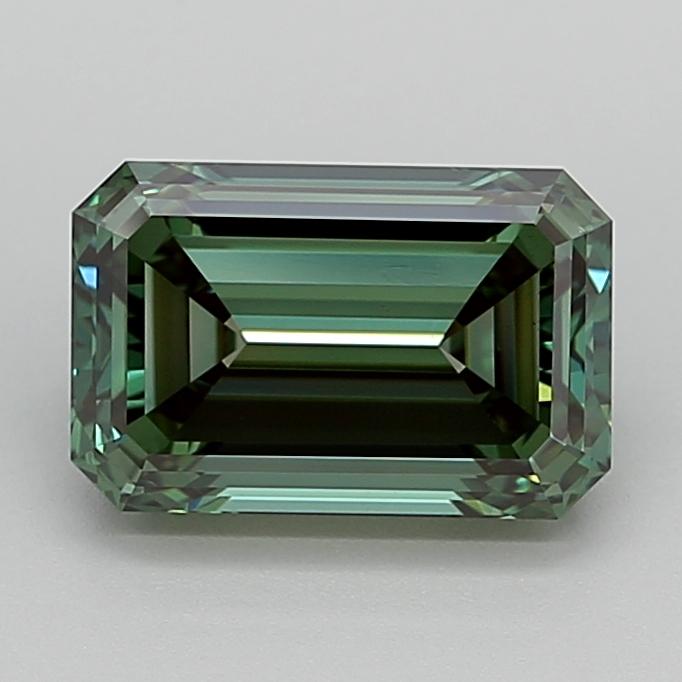 2.94 Ct. Fancy Vivid  Green Emerald Lab Grown Diamond