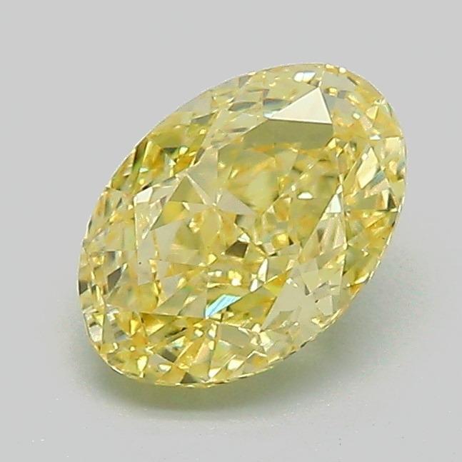 1.09 Ct. Fancy Intense Yellow Oval Lab Grown Diamond