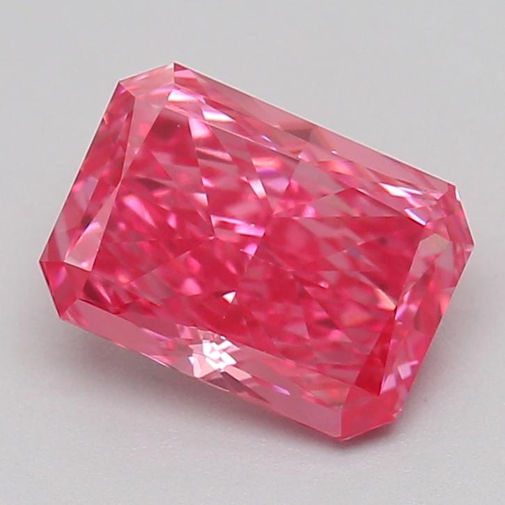 0.85 Ct. Fancy Vivid  Pink Radiant Lab Grown Diamond