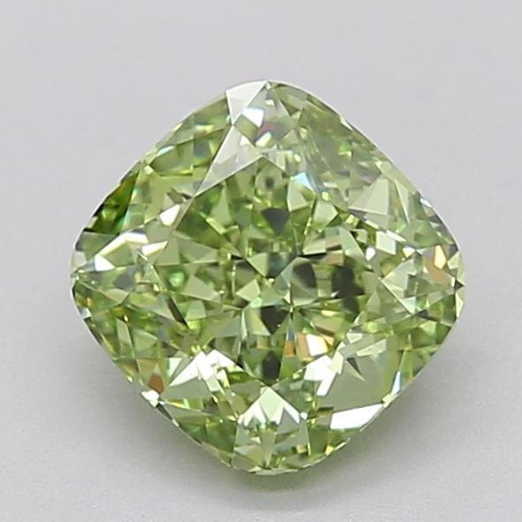 1.99 Ct. Fancy Vivid  Green Cushion Lab Grown Diamond