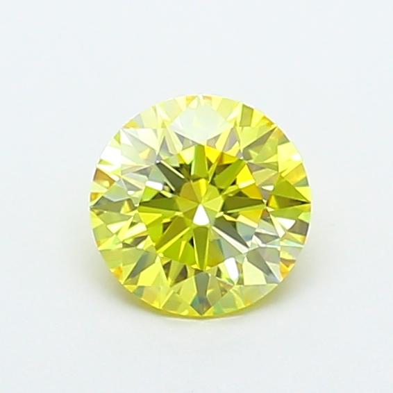 1.08 Ct. Fancy Vivid Yellow Round Lab Grown Diamond