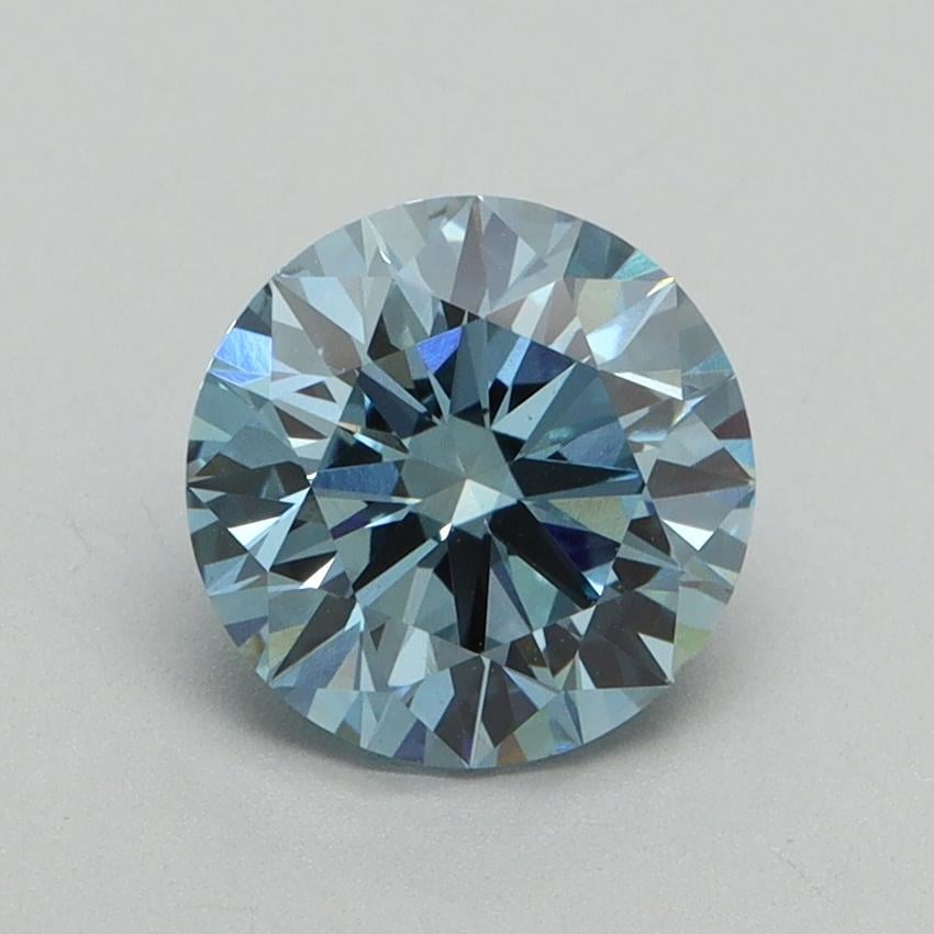 1.54 Ct. Fancy Vivid Blue Round Lab Grown Diamond