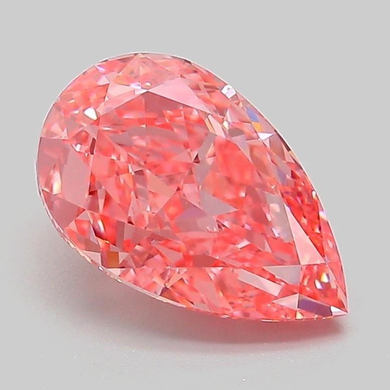 2.03 Ct. Fancy Vivid Pink Pear Lab Grown Diamond