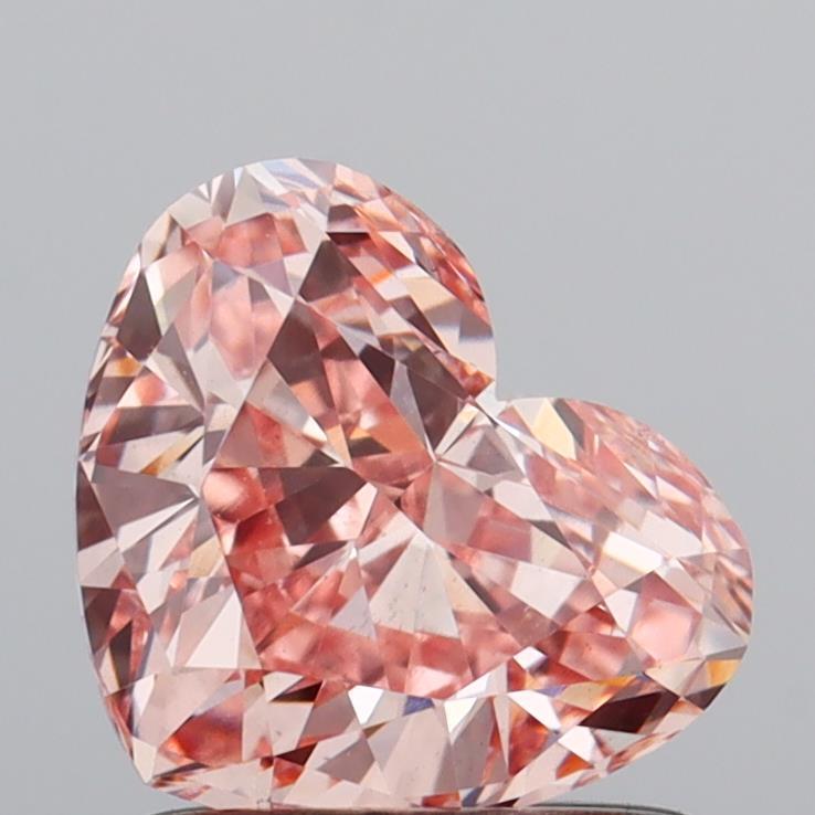 5.07 Ct. Fancy Vivid  Pink Cushion Lab Grown Diamond