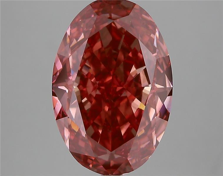 6.45 Ct. Fancy Pink Oval Lab Grown Diamond