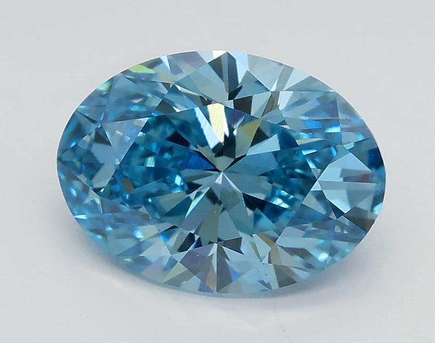2.01 Ct. Fancy Vivid Blue Oval Lab Grown Diamond