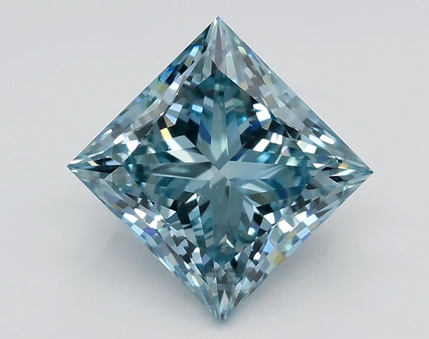2.53 Ct. Fancy Intense Blue Princess Lab Grown Diamond