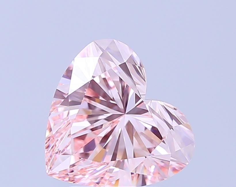 2.95 Ct. Fancy Intense  Pink Heart Lab Grown Diamond
