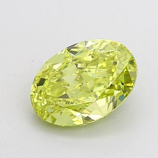 1.36 Ct. Fancy Intense Greenish Yellow Oval Lab Grown Diamond