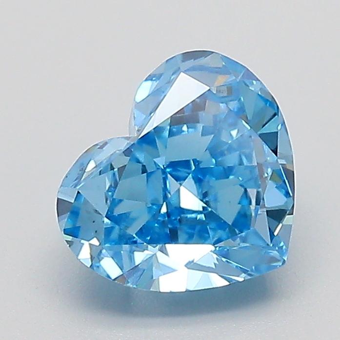 1.63 Ct. Fancy Vivid  Blue Heart Lab Grown Diamond