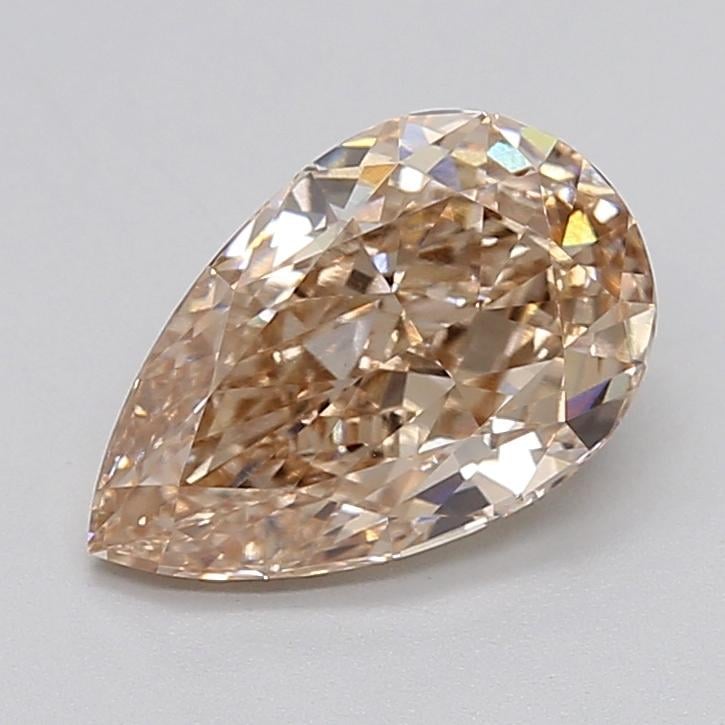 3.01 Ct. Light  Brown Pear Lab Grown Diamond